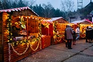 Weihnachtsfeier im Zelt