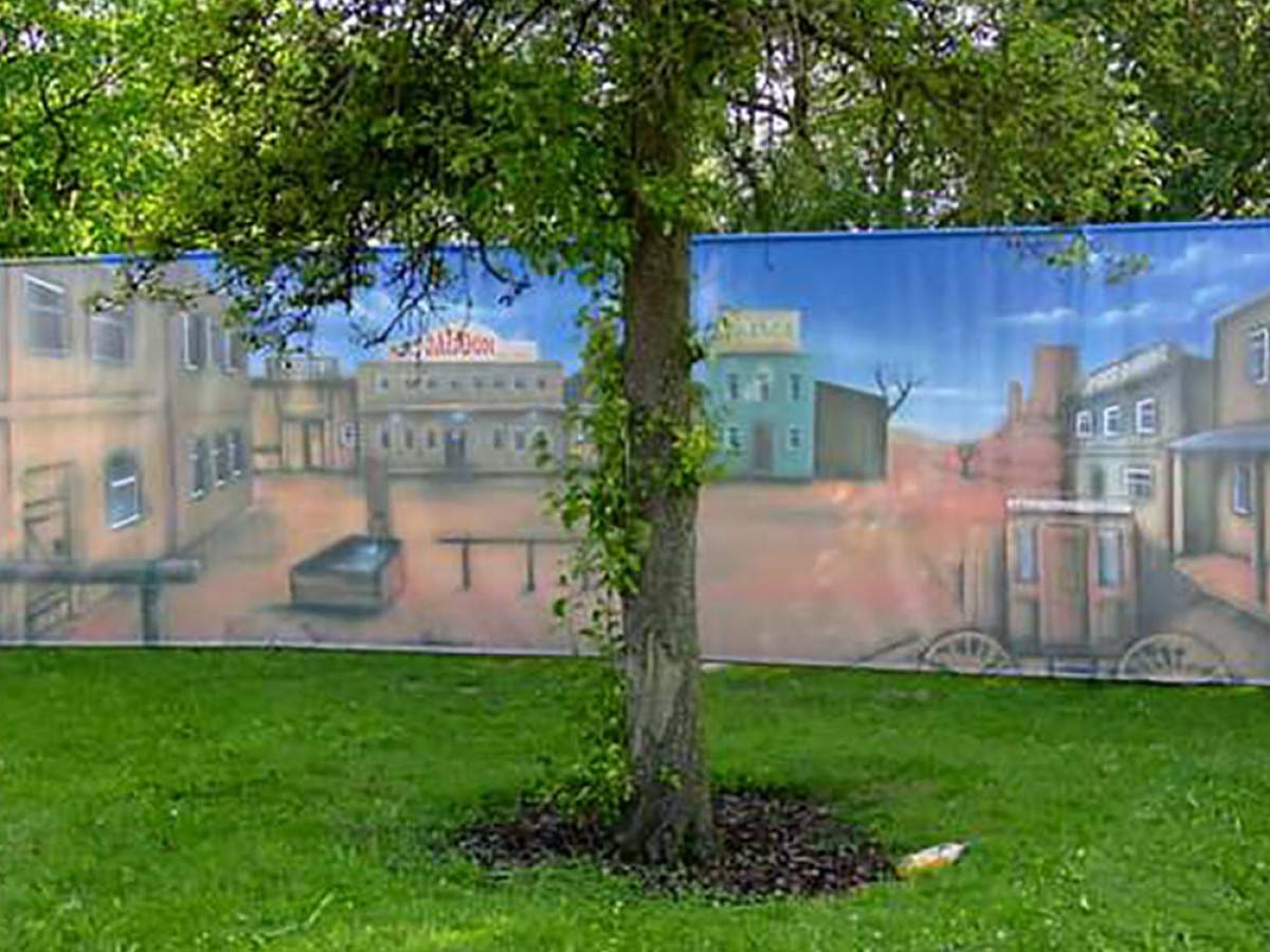 DEKOLEINWAND WESTERNMOTIV mieten in Berlin.